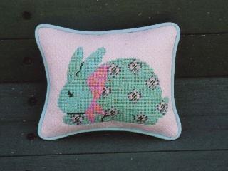 Lime Rabbit Painted Canvas Cooper Oaks Design 
