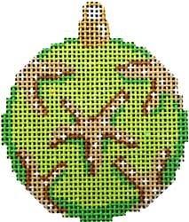 Lime Starfish Mini Ball Ornament Painted Canvas Associated Talents  - 1