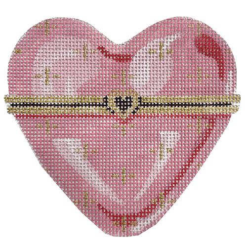 Limoges Heart Painted Canvas Labors of Love Needlepoint 