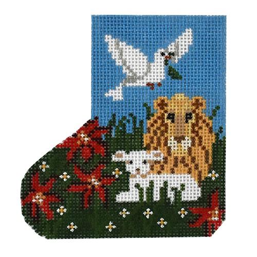 Lion and Lamb Skate Painted Canvas Shelly Tribbey 