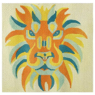 Lion (ME) Painted Canvas Madeleine Elizabeth 
