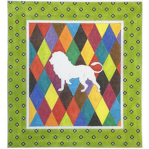 Lion/Harlequin Painted Canvas Colors of Praise  - 1