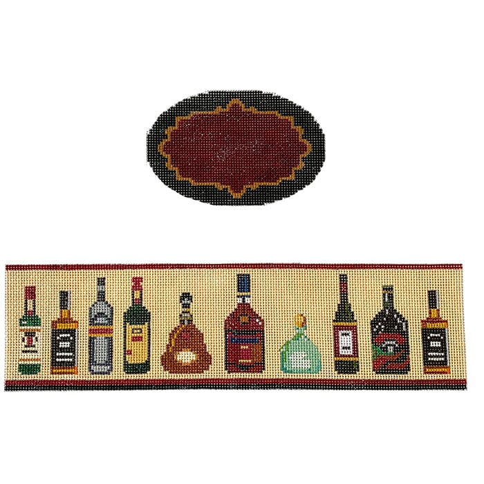 Liqour Bottles Hinged Box Painted Canvas Funda Scully 