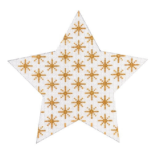 Lisa's Big Star   Gold Painted Canvas Whimsy & Grace - 1