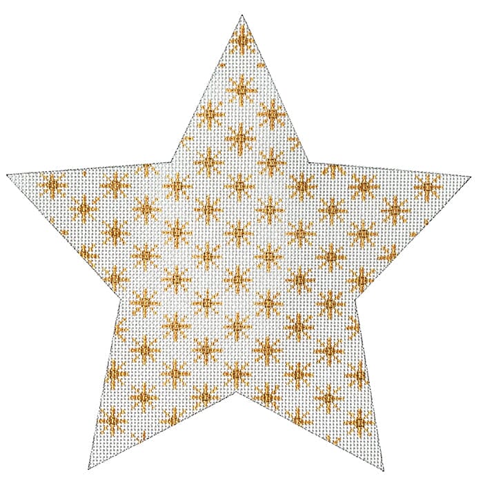 Lisa's Tree Topper Star - Gold on 13 Painted Canvas Whimsy & Grace 