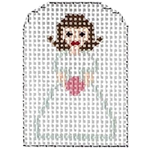 Little Flower Girl with Stitch Guide Painted Canvas The Princess & Me 
