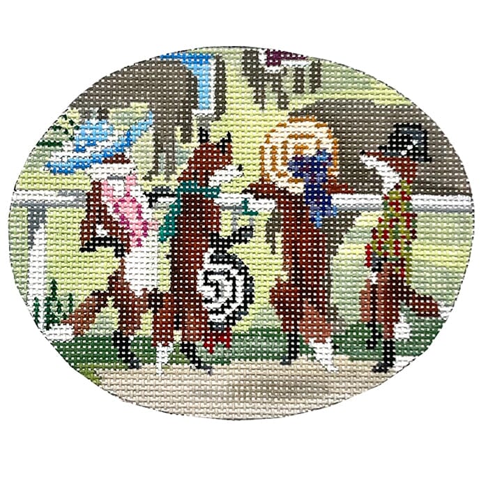 Little Foxes Ornament Painted Canvas CBK Needlepoint Collections  - 1