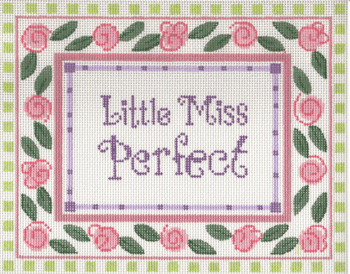 Little Miss Perfect Painted Canvas Labors of Love Needlepoint 