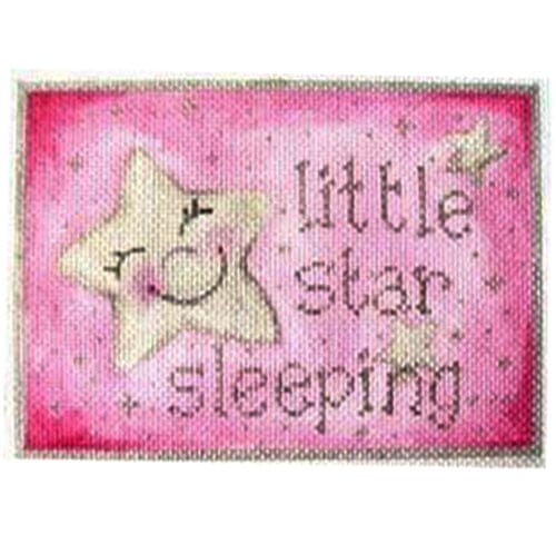 Little Star Sleeping / Pink Painted Canvas Associated Talents 