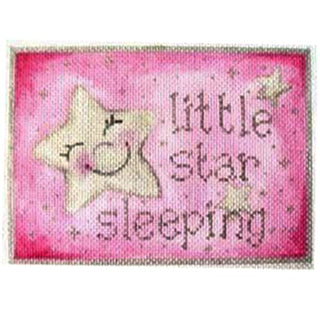 Little Star Sleeping / Pink Painted Canvas Associated Talents 
