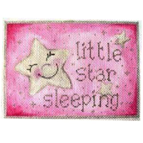 Little Star Sleeping / Pink Painted Canvas Associated Talents 
