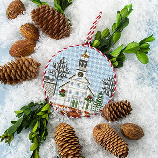 Little White Church Kit & Online Class Online Classes The Plum Stitchery 
