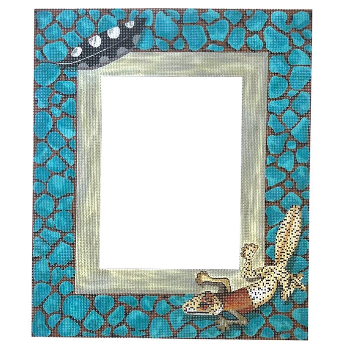 Lizard Picture Frame Painted Canvas Colors of Praise 