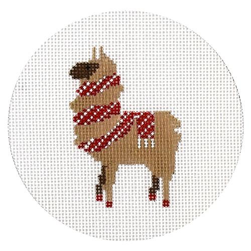 Llama Scarf Painted Canvas Danji Designs  - 1