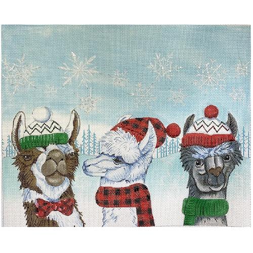 Llamas Horizontal Painted Canvas All About Stitching/The Collection Design 