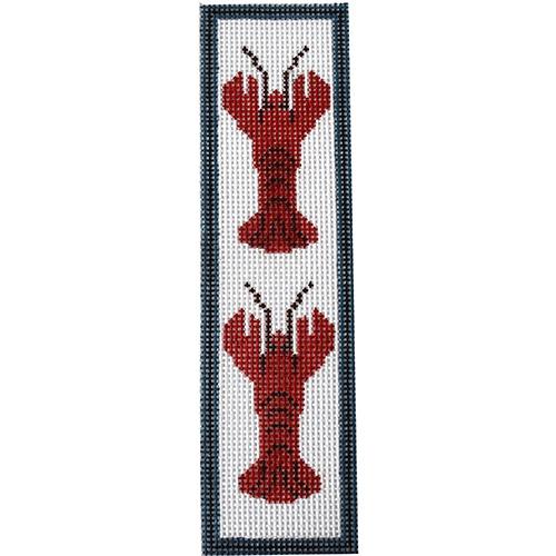 Lobster Bookmark Painted Canvas J. Child Designs 
