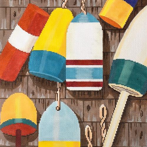Lobster Buoys Painted Canvas The Meredith Collection 