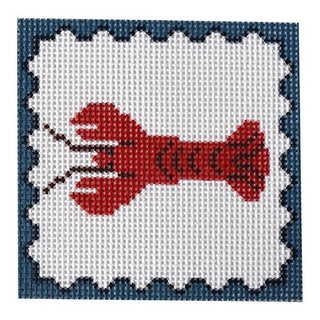 Lobster Coaster Painted Canvas J. Child Designs 
