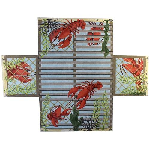 Lobster Trap Brick Cover Painted Canvas CBK Needlepoint Collections 