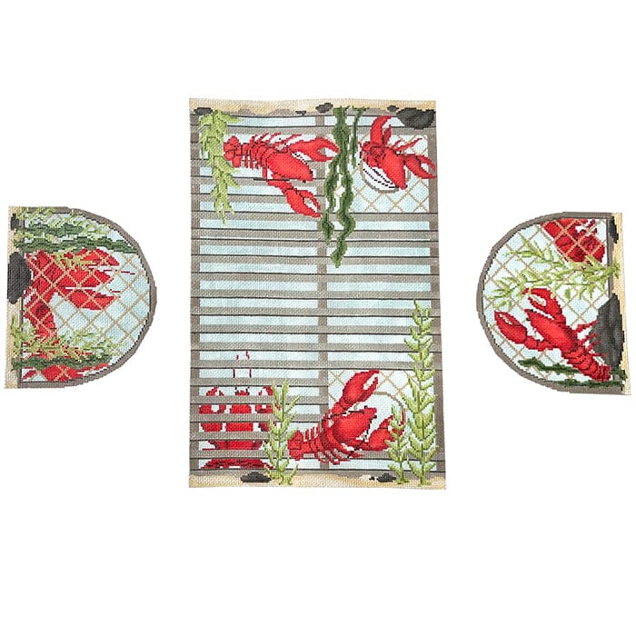 Lobster Trap Door Stop Painted Canvas CBK Needlepoint Collections 