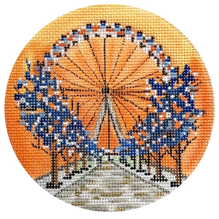 London Eye - London Series Painted Canvas Blue Ridge Stitchery 