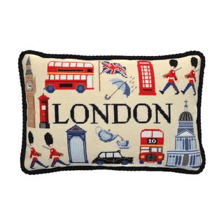 London Pillow Needlepoint Kit Kits Elizabeth Bradley Design 
