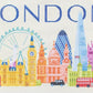 London Travel Pillow Printed Canvas Needlepoint To Go 
