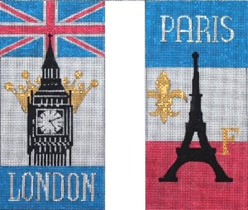 London/Paris Eyeglass Case Painted Canvas Colors of Praise 