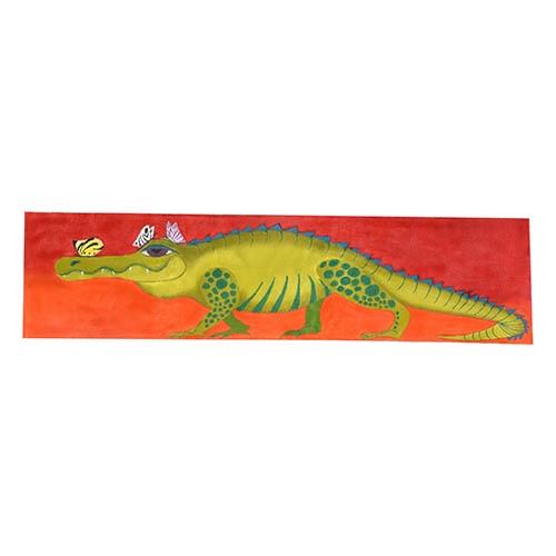 Long Gator Painted Canvas Zecca  - 1