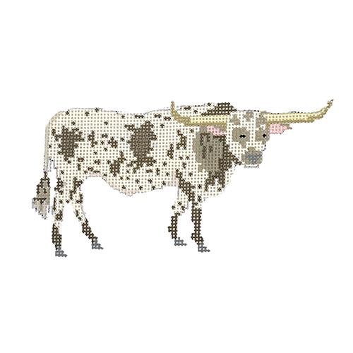 Long Horn Steer Painted Canvas PIP & Roo  - 1