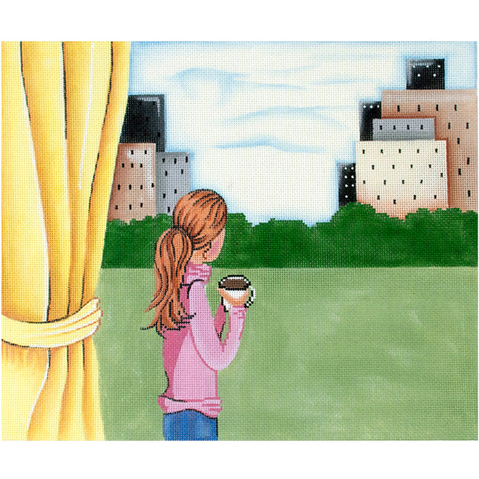 Looking at the Park Painted Canvas Patti Mann 