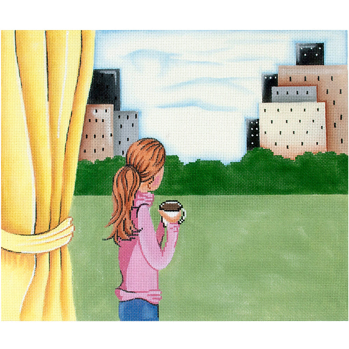 Looking at the Park Painted Canvas Patti Mann  - 1