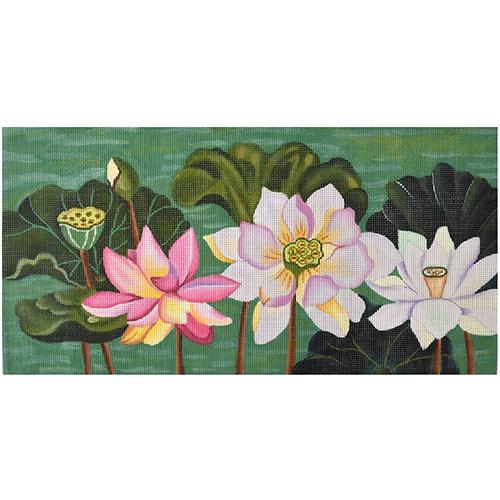 Lotus Garden Painted Canvas PLD Designs 