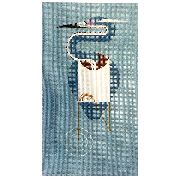 Louisiana Heron Painted Canvas Charley Harper 