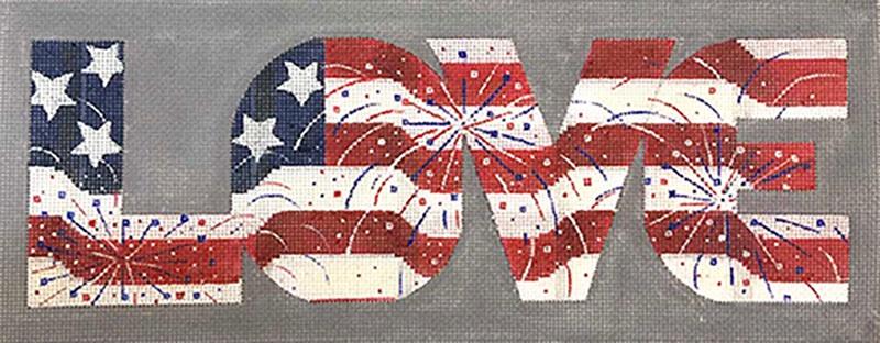 Love   America Painted Canvas Alice Peterson 
