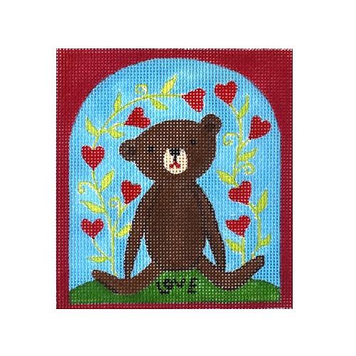 Love Bear Painted Canvas Love You More 