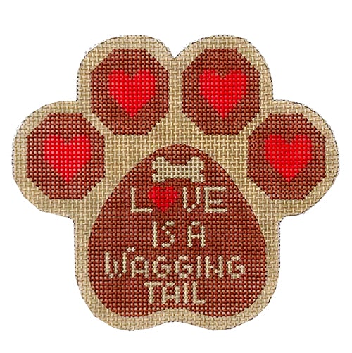 Love is a Wagging Tail DD Painted Canvas Danji Designs 