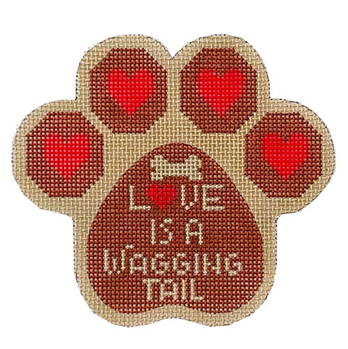 Love is a Wagging Tail DD Painted Canvas Danji Designs  - 1