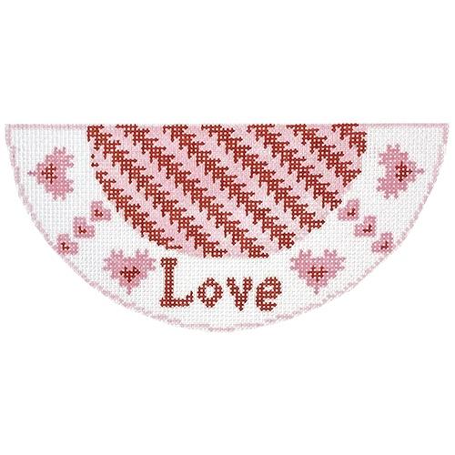 Love Kiss on 14 mesh Painted Canvas Two Sisters Needlepoint 