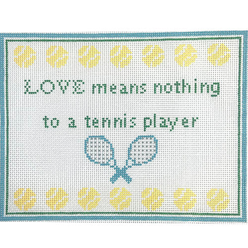 Love Means Nothing to a Tennis Player Painted Canvas Penny Linn Designs  - 1