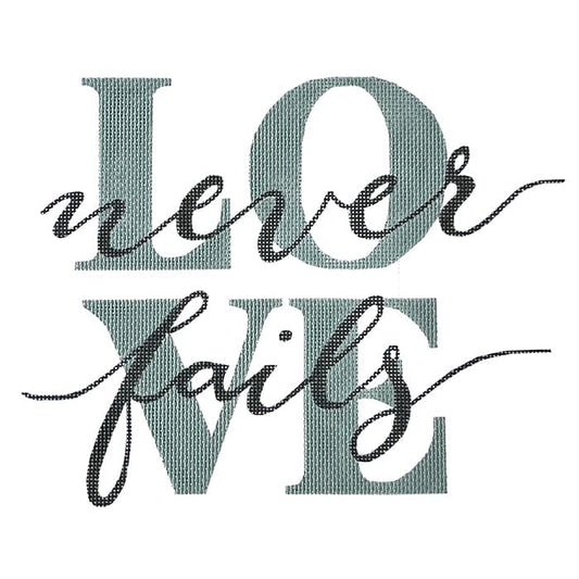 LOVE Never Fails Painted Canvas Colors of Praise 
