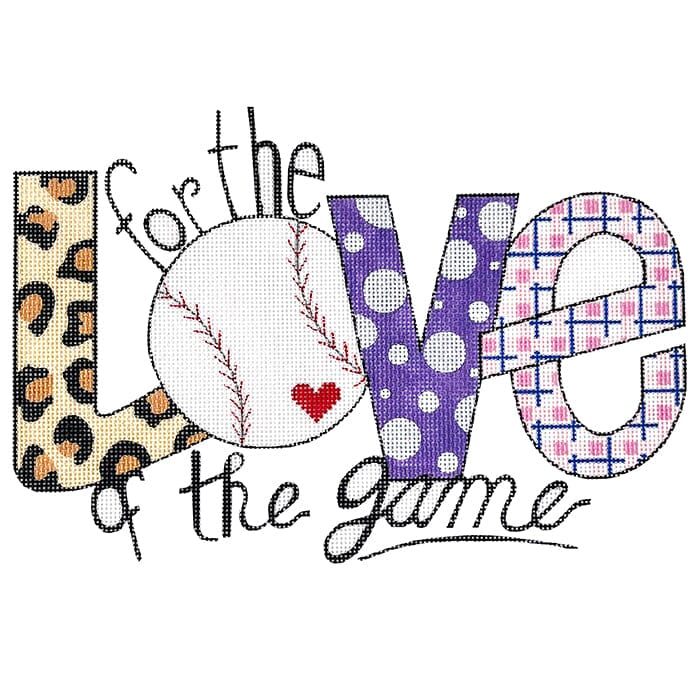 Love of the Game Girls Baseball Painted Canvas Alice Peterson Company  - 1
