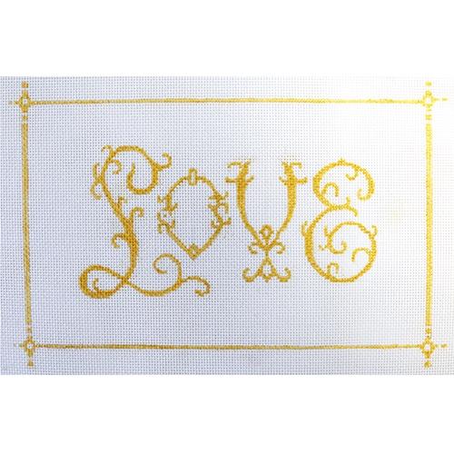 Love Painted Canvas The Plum Stitchery  - 1