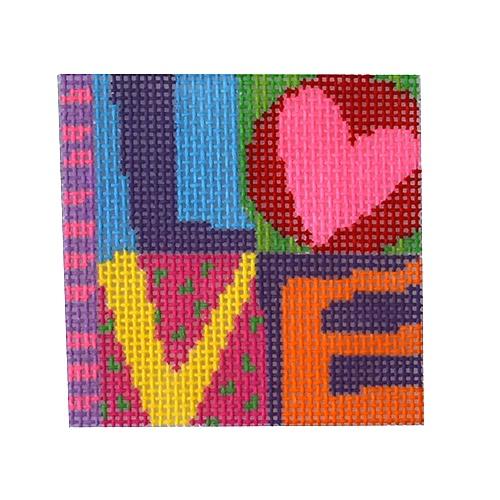 Love Patch Painted Canvas Birds of a Feather  - 1