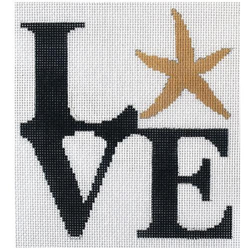 Love Starfish Painted Canvas Kristine Kingston 