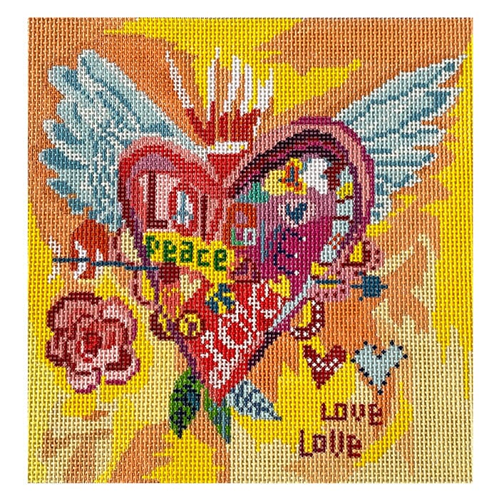 Love Tattoo Painted Canvas Birds of a Feather 