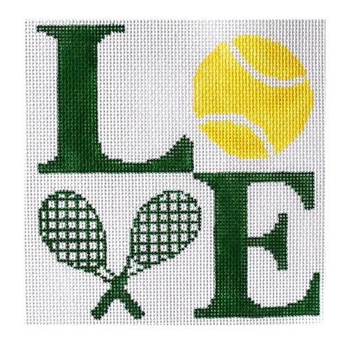 Love Tennis Painted Canvas Kristine Kingston  - 1