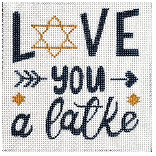 Love You a Latke Painted Canvas Alice Peterson Company 
