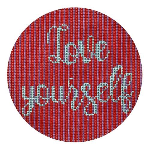 Love Yourself Painted Canvas Pewter & Pine  - 1