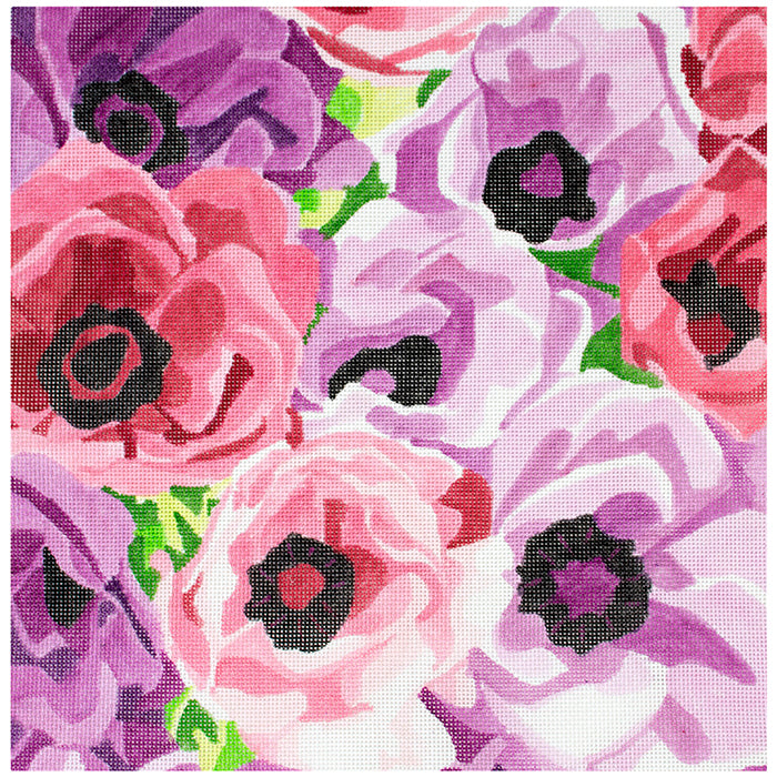 Lovely Anemones JS Painted Canvas Jean Smith 